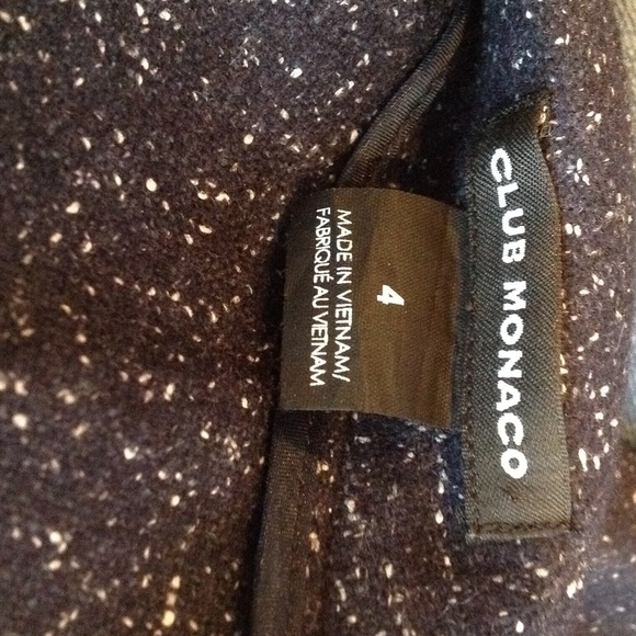 Club Monaco Briton speckled tweed jogger sz 4 - Picture 3 of 6